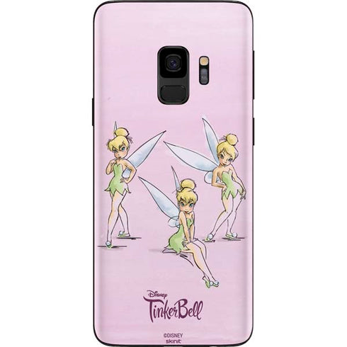 Disney Tinker Bell Water Color Art Poses Galaxy S9 Skin